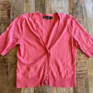 S/S crop sweater cardigan